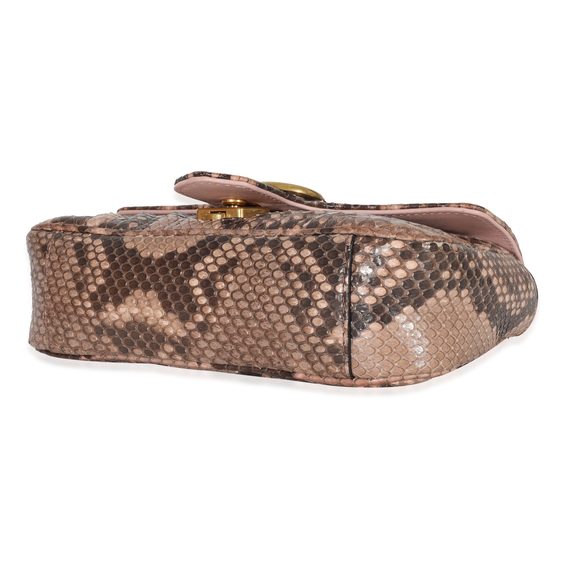 Gucci Pink Python Matelasse Mini GG Marmont Bag - Picture 5 of 8